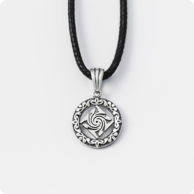 Славянский Оберег Гаруда из серебра (малый)