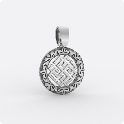 Оберег Родимич из серебра в круге (малый)