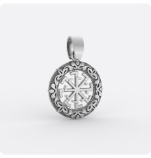 Оберег Светоч из серебра в круге (малый)