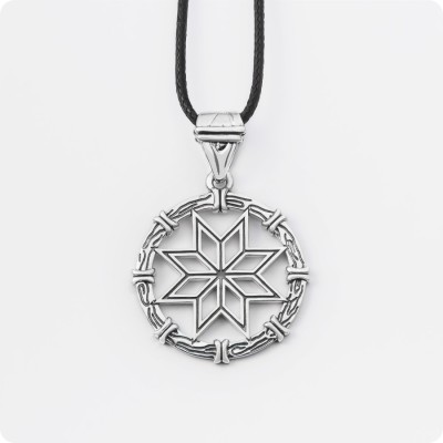 Оберег Алатырь из серебра