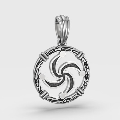 Оберег Символ Рода из серебра