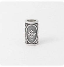 Шарм - богатырь из серебра с оберегом Цветок Папоротника