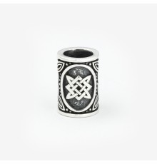 Шарм - богатырь из серебра с оберегом Звезда Руси (Квадрат Сварога)