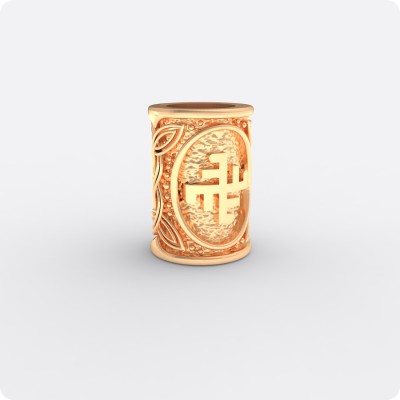 Шарм - богатырь из золота с оберегом Небесный Крест