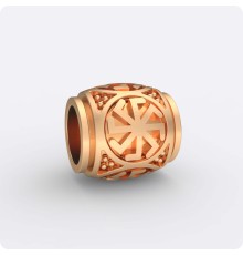 Шарм - бусина с оберегом Ладинец из золота