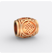 Шарм - бусина с оберегом Символ Макоши (Мокоши) из золота