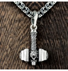 Молот-Русич с Оберегом Звезда Руси (Квадрат Сварога) 