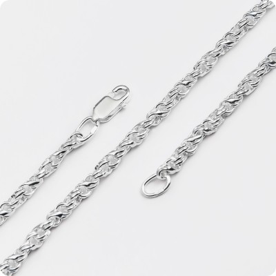 Серебряная цепь Аврора крученая