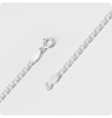 Серебряный браслет плетение Бисмарк (Сидан)