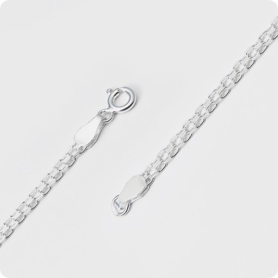 Серебряный браслет плетение Бисмарк (Сидан)