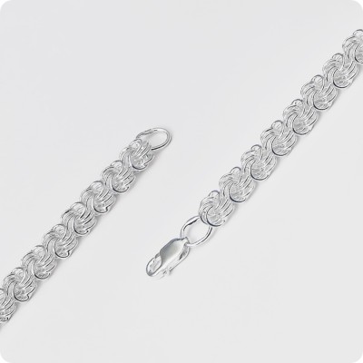 Серебряный браслет плетение Роза