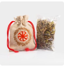 Мешочек с оберегом Коловрат (вышивка)